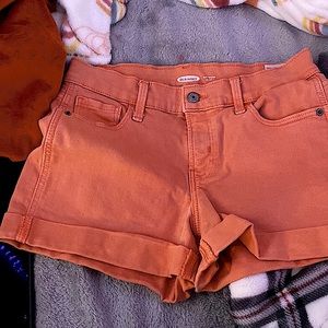 Old Navy womens size 0 pink/orange denim shorts
